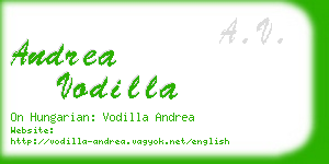 andrea vodilla business card